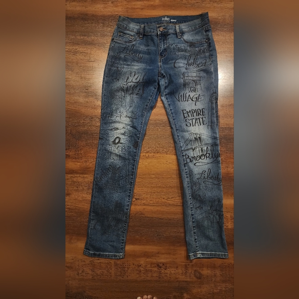 New York & Company Soho Skinny Graphic Jeans